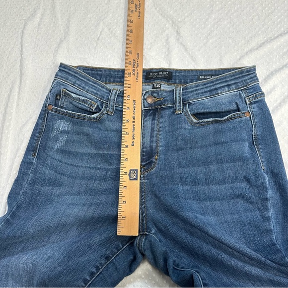 JUDY BLUE Mid Rise Cropped Relaxed Fit Denim Jeans 82251 Size 11/30 11 - Picture 11 of 12